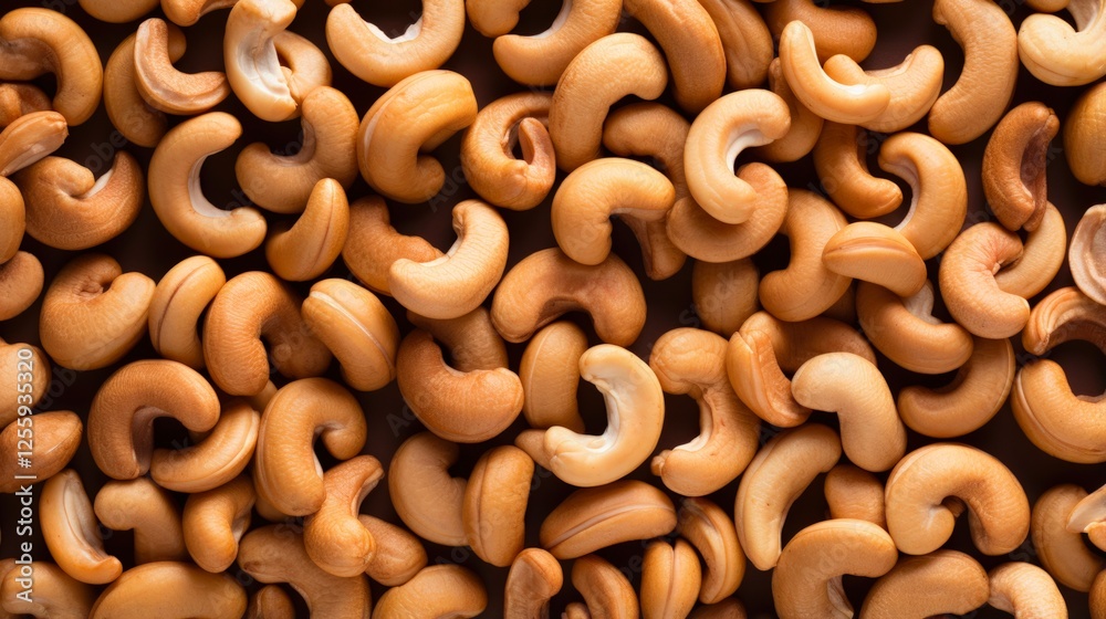 Close-Up of Delicious and Nutritious Brown Cashew Nuts for Your Snacking Pleasure. Isolated and Top View of Healthy Vegetarian Food Close-Up of Delicious and Nutritious Brown Cashew Nuts for Your Snacking Pleasure. Isolated and Top View of Healthy Vegetarian Food