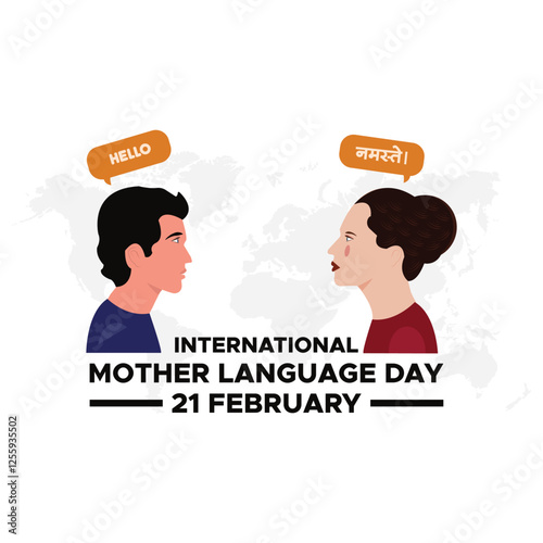 Happy International Mother Language Day. 21 February, International Mother Language Day Vector Design Illustration, Poster, Banner, Advertising, Greeting Card