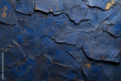 Abstract blue grunge background, dark navy texture with an old wall pattern for the design concept.
