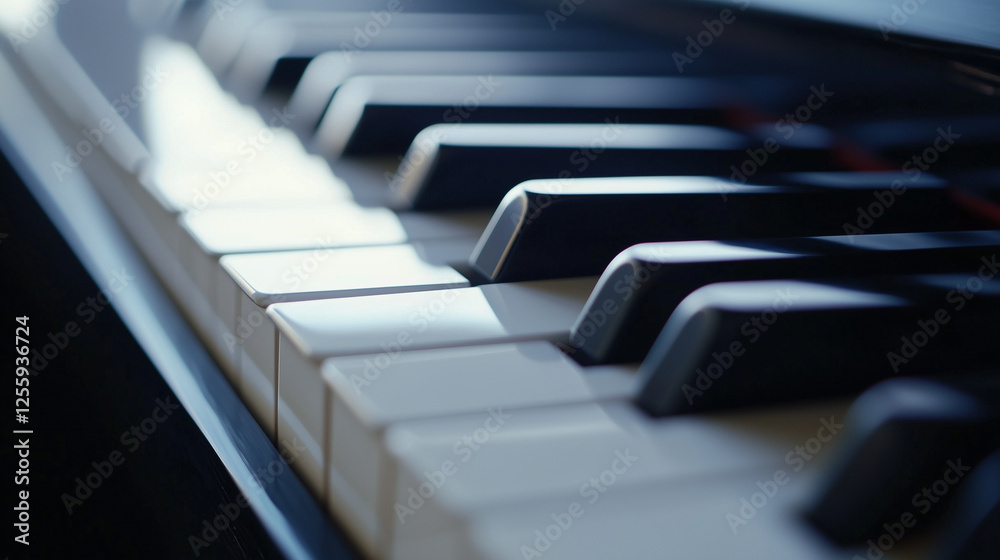 Close-Up of piano keys – elegant musical Instrument for classical and modern music themes Close-Up of piano keys – elegant musical Instrument for classical and modern music themes