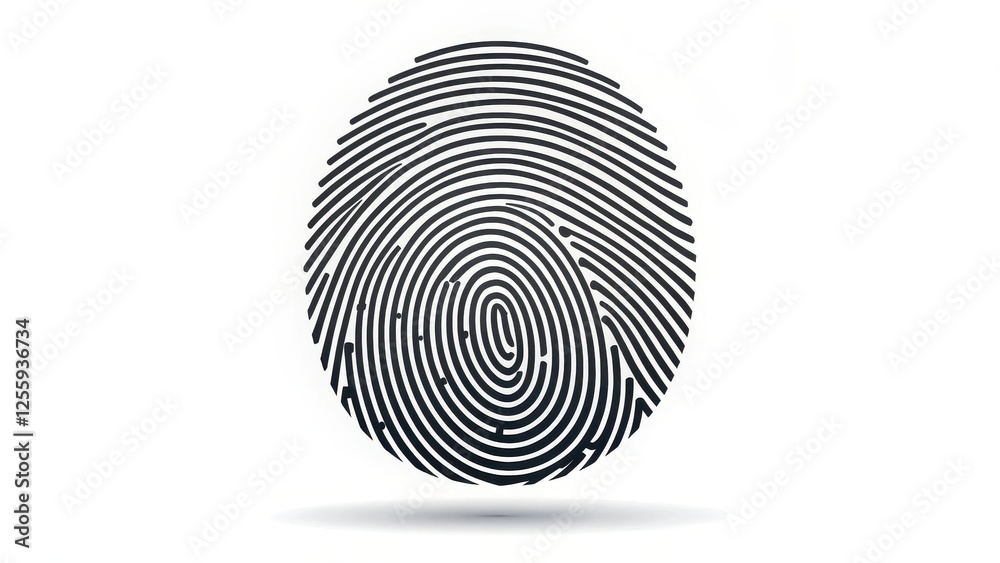 Fingerprint on White Background Fingerprint on White Background