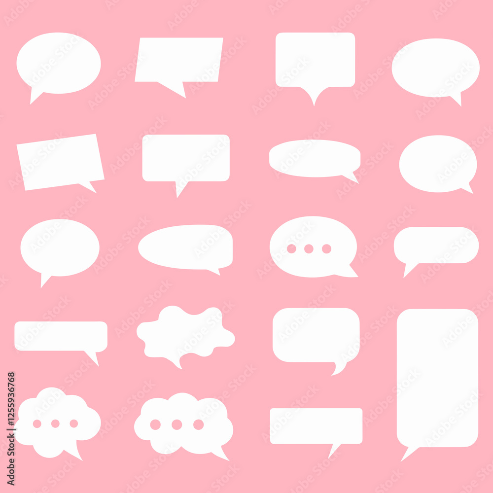 speech bubbles vector. chat icons set. bubble shape collection. flat chat vector speech bubbles vector. chat icons set. bubble shape collection. flat chat vector