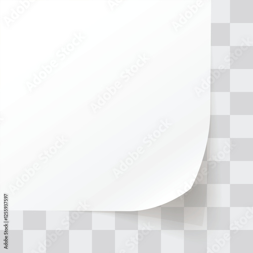paper corner slightly lifted on template back