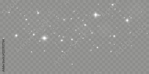 Bright glowing sparkles on a transparent background, resembling a starry or glittering effect.	