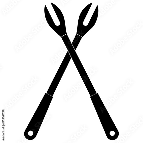 Black silhouette vector of various knives and sharp tools, scissors tool  vector illustration 
