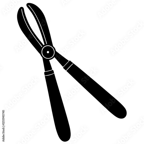 Black silhouette vector of various knives and sharp tools, scissors tool  vector illustration 