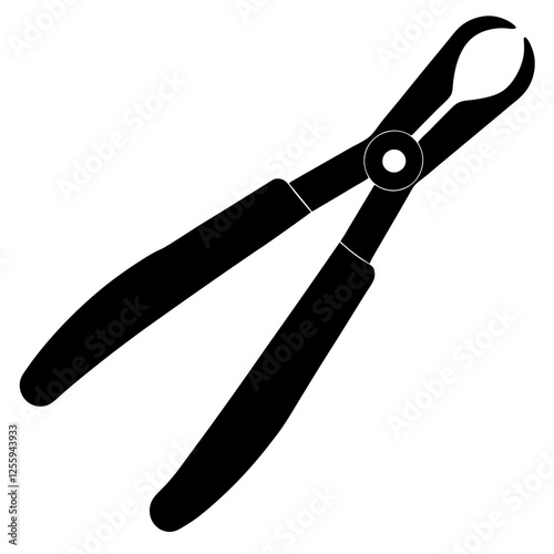 Black silhouette vector of various knives and sharp tools, scissors tool  vector illustration 