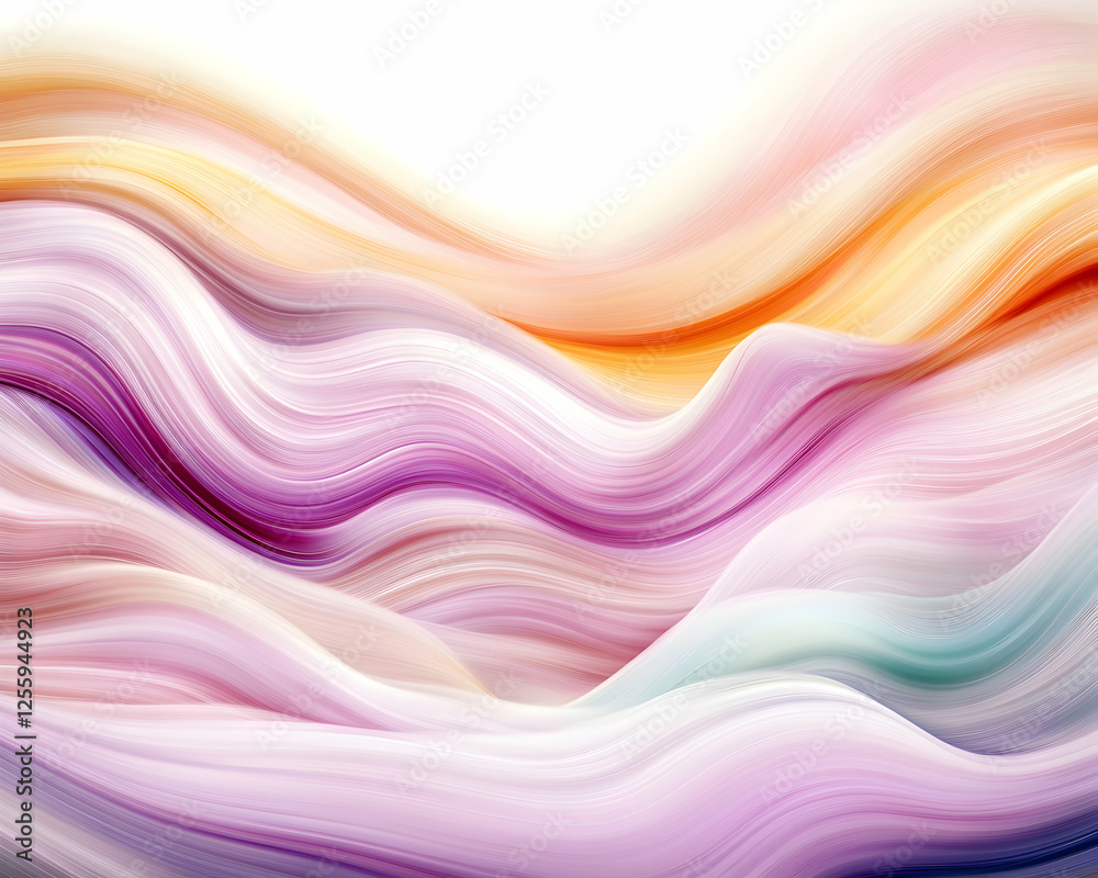 Fototapeta premium Abstract fluid art for backgrounds, website headers, or modern designs, showing colorful wavy shapes and movement against a white background