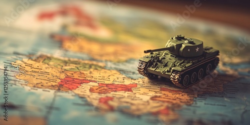 Tank Deployment on the Map: Strategic Military Positioning photo