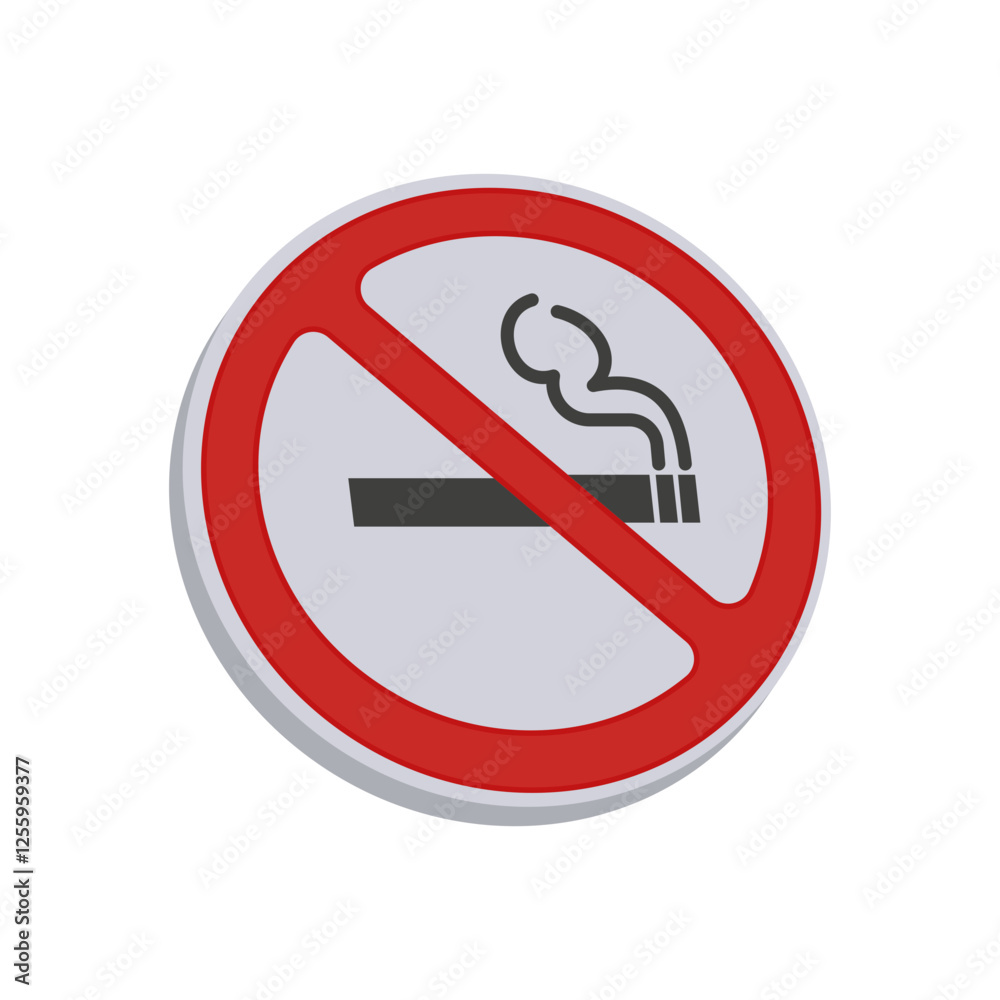 No Smoking Board, Exhibition Vector illustration Isolated No Smoking Board, Exhibition Vector illustration Isolated