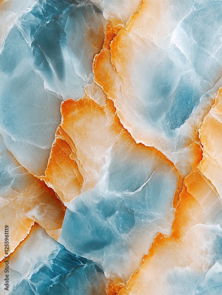 custom made wallpaper toronto digitalAbstract Marble Texture with Blue and Orange Veins for Elegant Backgrounds