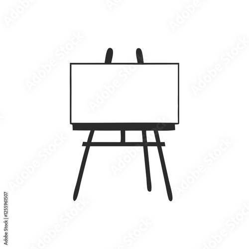 easel icon Set. painting frame vector. canvas stand