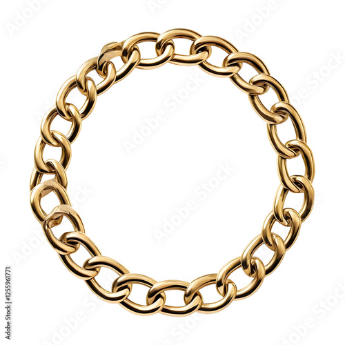 Wallpaper Mural  Gold Chain With Large Interlocking Links  Torontodigital.ca