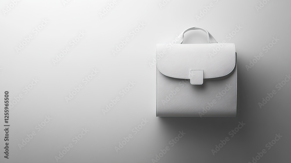 Simple yet elegant white backpack on a clean, flat white background, capturing its sleek design. Simple yet elegant white backpack on a clean, flat white background, capturing its sleek design.