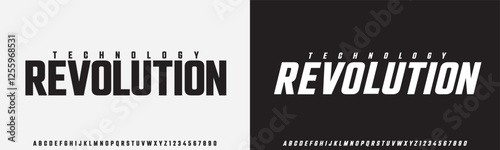 Modern Bold Font. Regular Italic Number Typography urban style alphabet fonts for fashion, sport, technology, digital, movie, logo design, vector illustration
