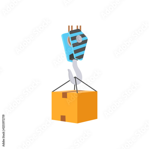 Crane Loading, Delivery Service illustration