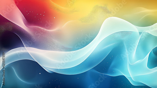 Futuristic Abstract Waves – Vibrant and Soothing Digital Wallpaper