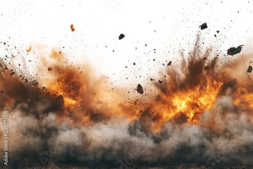 Rock Explosion in Air