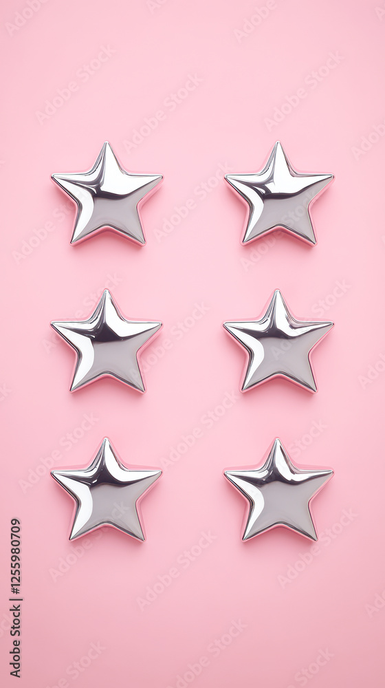 Shiny star decorations for events studio setup creative background pink Shiny star decorations for events studio setup creative background pink