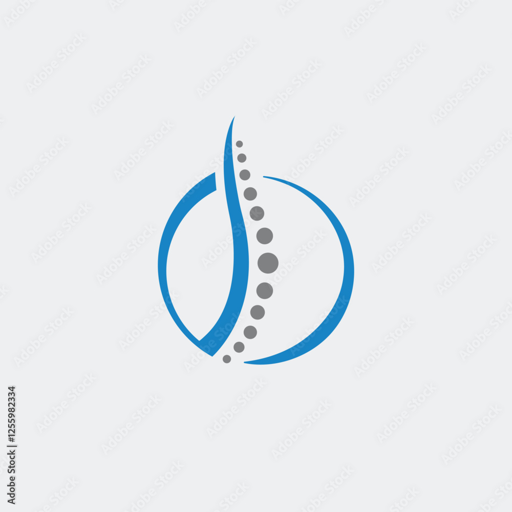 Fototapeta premium Spine logo, Modern Chiropractic Logo Design, Spine fully editable vector logo template