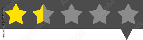 1,5 star rating icon