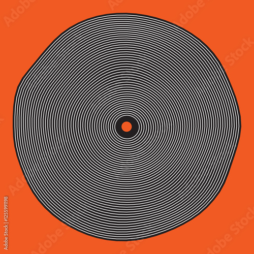 old vinyl bent LP record design template
