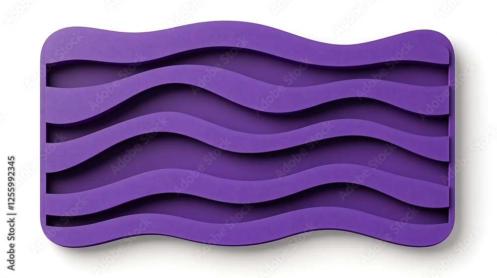 Obraz premium Purple wavy tray, studio shot