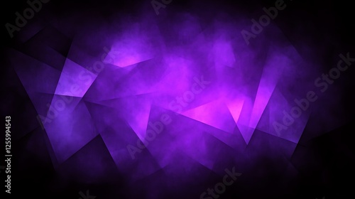 Abstract Purple Geometric Shapes And Foggy Background