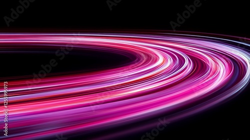 Abstract Swirling Pink and Purple Light Trails