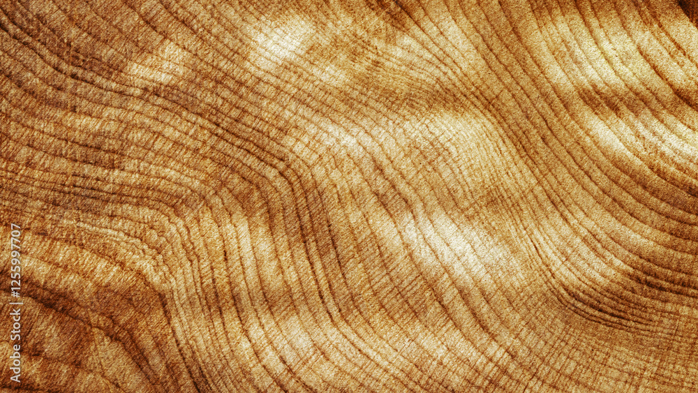 Fototapeta premium Close Up of Wooden Tree Rings with Natural Texture, Banner with tree rings at natural growth patterns and textures of wood. Circular lines and warm earthy tones, nature organic aesthetic background