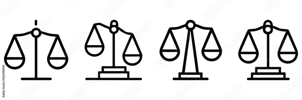 Justice scale vector. Law vector. justice icon Justice scale vector. Law vector. justice icon