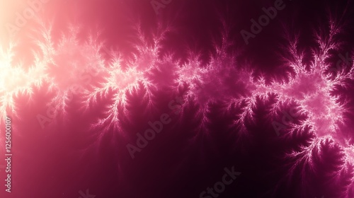 Abstract Pink Fractal Design Featuring Delicate Branching Patterns