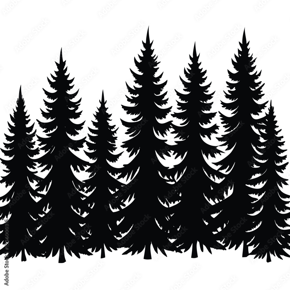 Obraz premium set of trees