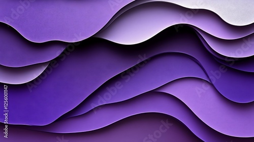 Abstract Purple Waves Layered Design