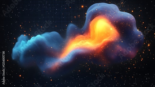 Celestial Nebula Cosmic Cloud Formation in Space