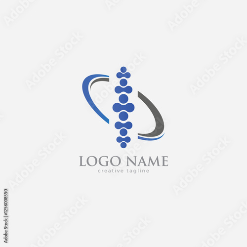 Spine, spiral, health, bone, pain, backbone logo template