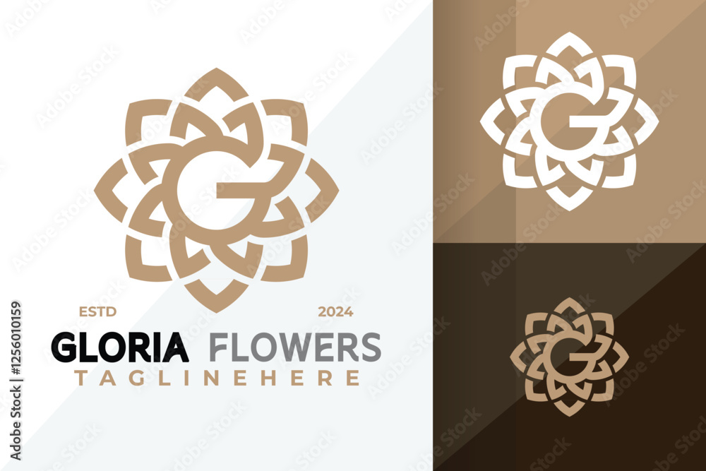 Letter G Flower Logo Icon Vector Design Illustration Letter G Flower Logo Icon Vector Design Illustration
