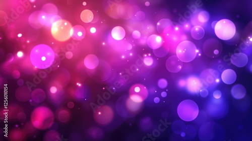 Violet bokeh light background, Abstract purple blurry unfocused sparkle glitter purple bokeh background wallpaper with copy space. Sparkling purple dust abstract violet luxury decoration background. photo
