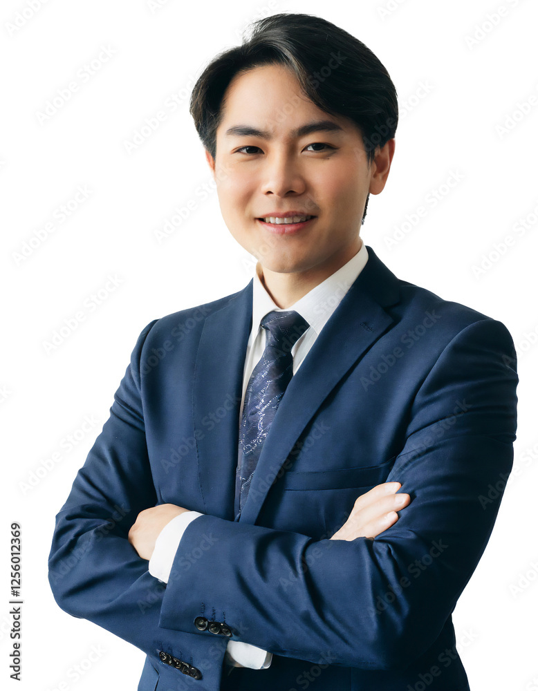 Portrait of only one Man. White Background. Portrait of only one Man. White Background.