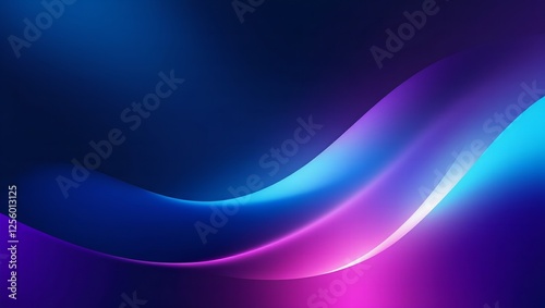 Futuristic neon abstract waves in shades of purple and blue creating a dynamic and modern digital background perfect for technology and creative designs.