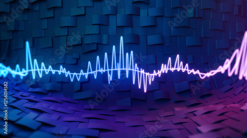 Digital Sound Wave on Tech Inspired Background