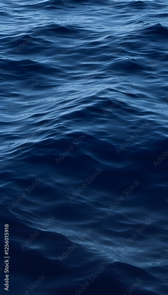 Naklejka premium Dark ocean water with ripples, clipart style. with white shades