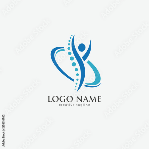 Spine, spiral, health, bone, pain, backbone logo template