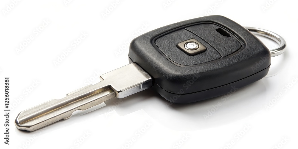 Car Key with Remote on White Background Car Key with Remote on White Background