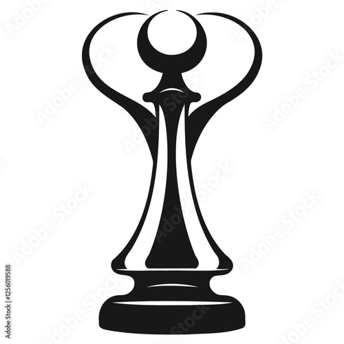 High-Quality Chess Piece Vector Minimalist Black Silhouette on Transparent Background