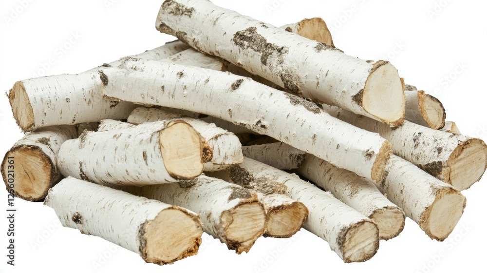 Stack of Exquisite White Birch Logs for a Cozy Fireplace Stack of Exquisite White Birch Logs for a Cozy Fireplace