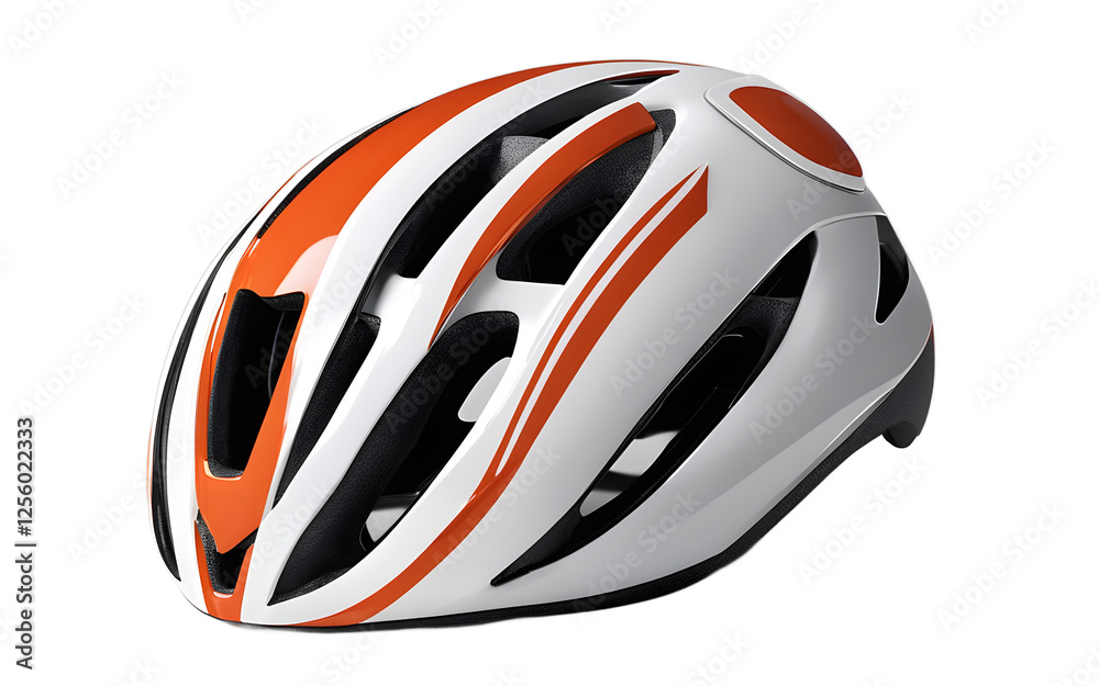 Fototapeta premium A high-performance track cycling helmet with a visor, isolated on a empty plain background