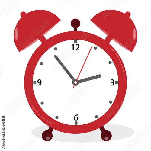  alarm clock is  isolated on white background