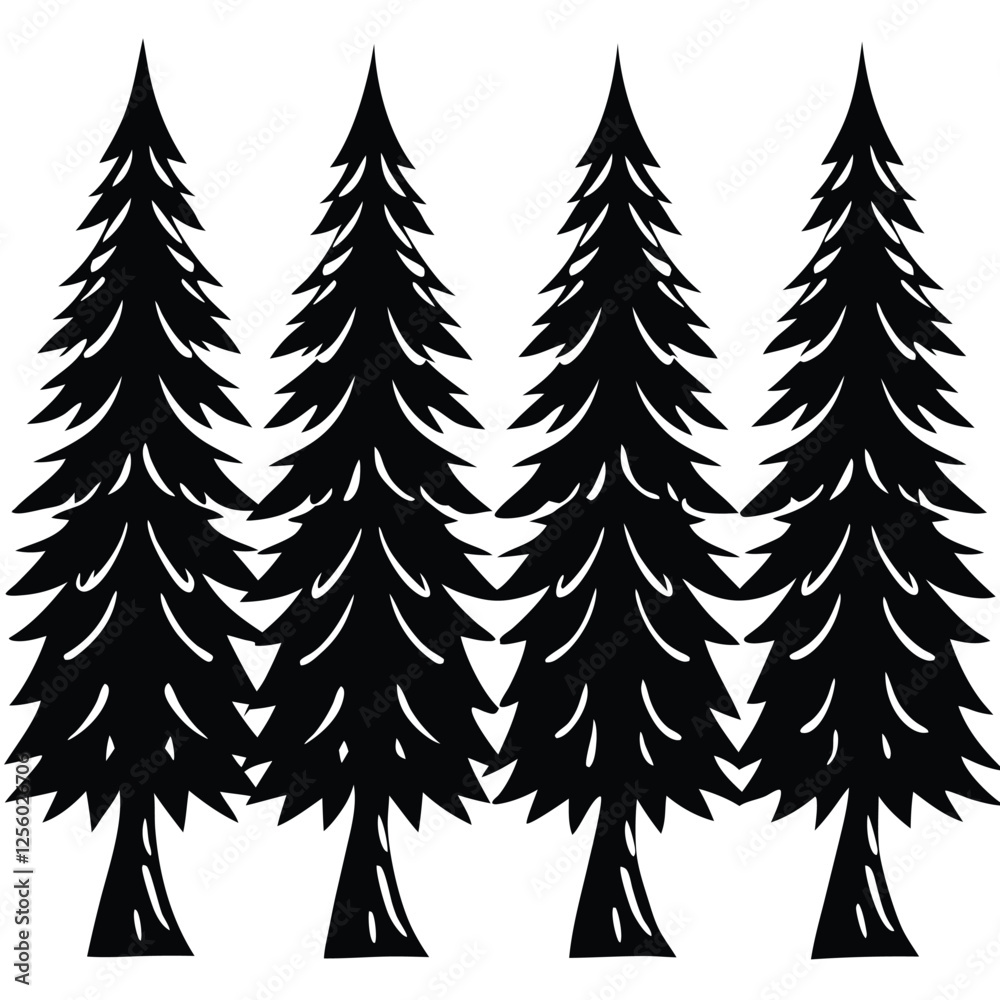 Obraz premium set of trees