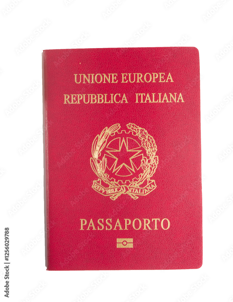 international passport of italy citizen on white background international passport of italy citizen on white background